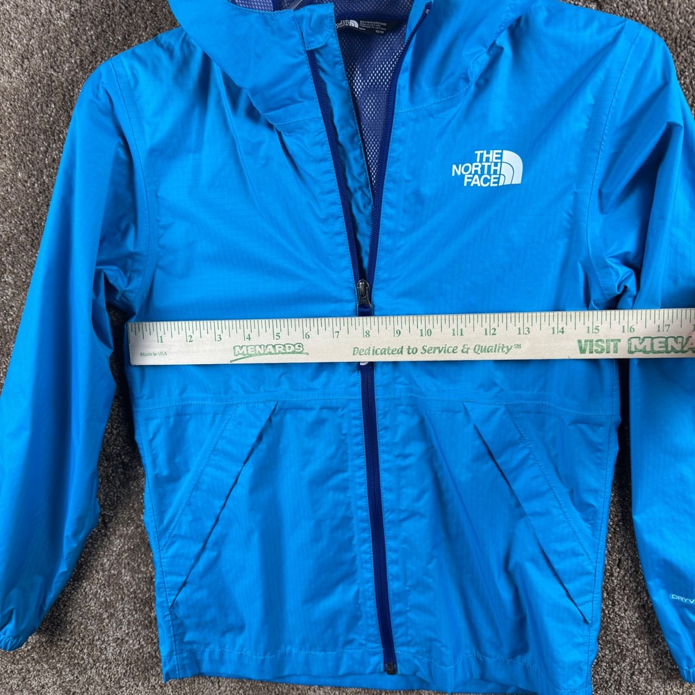 The North Face Boys Blue DryVent Rain Jacket Hooded Size M 10/12 - Picture 8 of 12